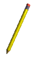 A slowly rotating pencil.